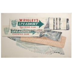 Vintage Don Nice "Spearmint Gum" Watercolor on Arches Paper 1973