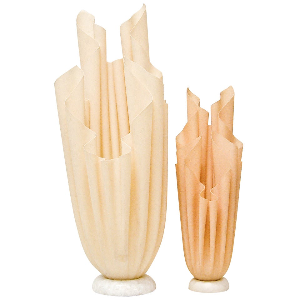 Pair of Georgia Jacob "Athena" Lamps For Sale
