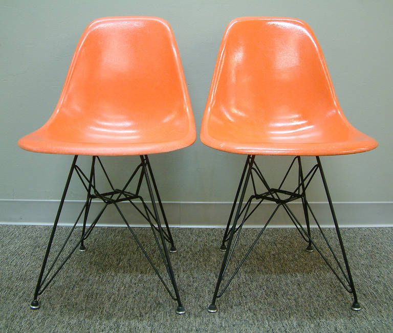 Charles and Ray Eames DSR Fiberglass Side Chairs 