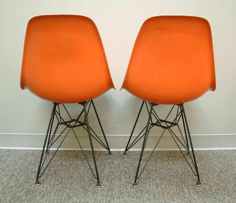 Charles and Ray Eames DSR Fiberglass Side Chairs 