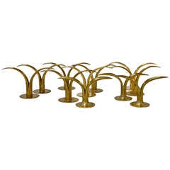 Grouping of 11 Ystad Metall Candleholders, Sweden
