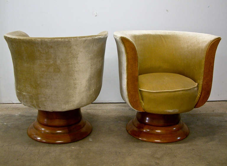 20th Century Pair of Art Deco Lounge Chairs for Hotel Le Malandre, Belgium For Sale