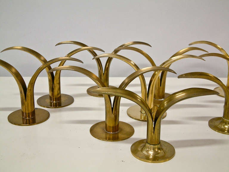 Grouping of 11 Ystad Metall Candleholders, Sweden In Excellent Condition For Sale In Richmond, VA