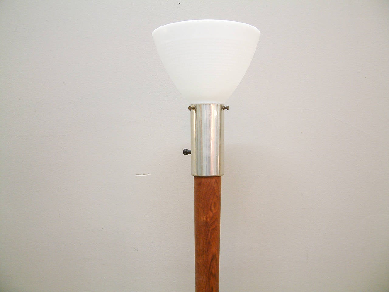 20th Century Walnut Floor Lamp Circa 1950 For Sale