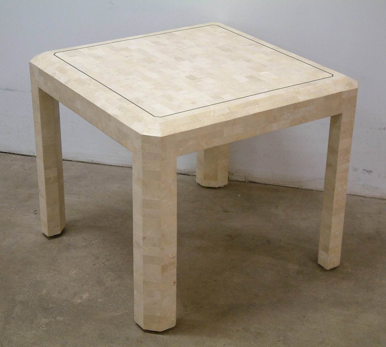 Maitland Smith Brass and Tessellated Stone Table Circa 1990