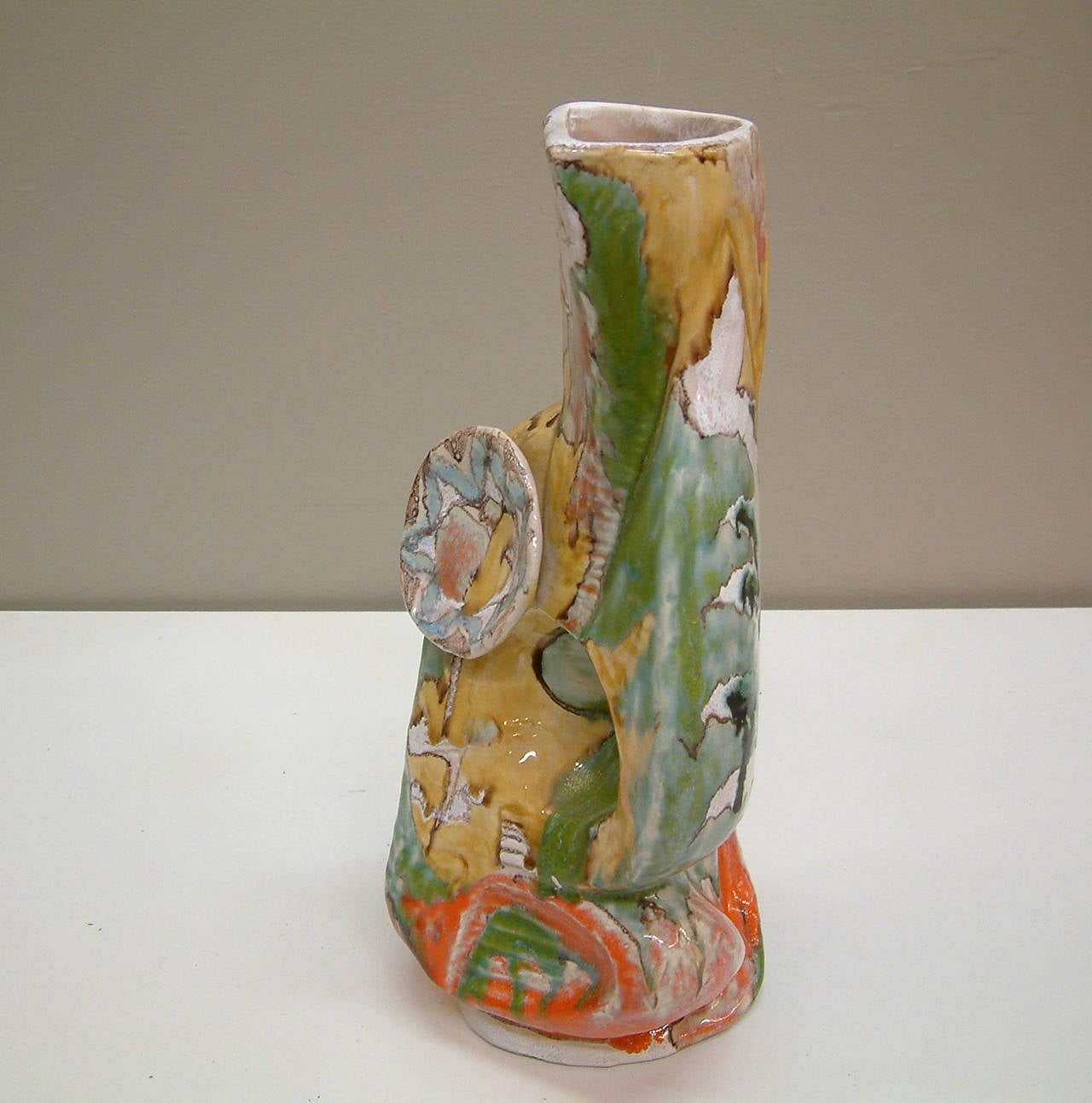 Elio Schiavon Hi-Glaze Ceramic Vase, Italy, circa 1960 2