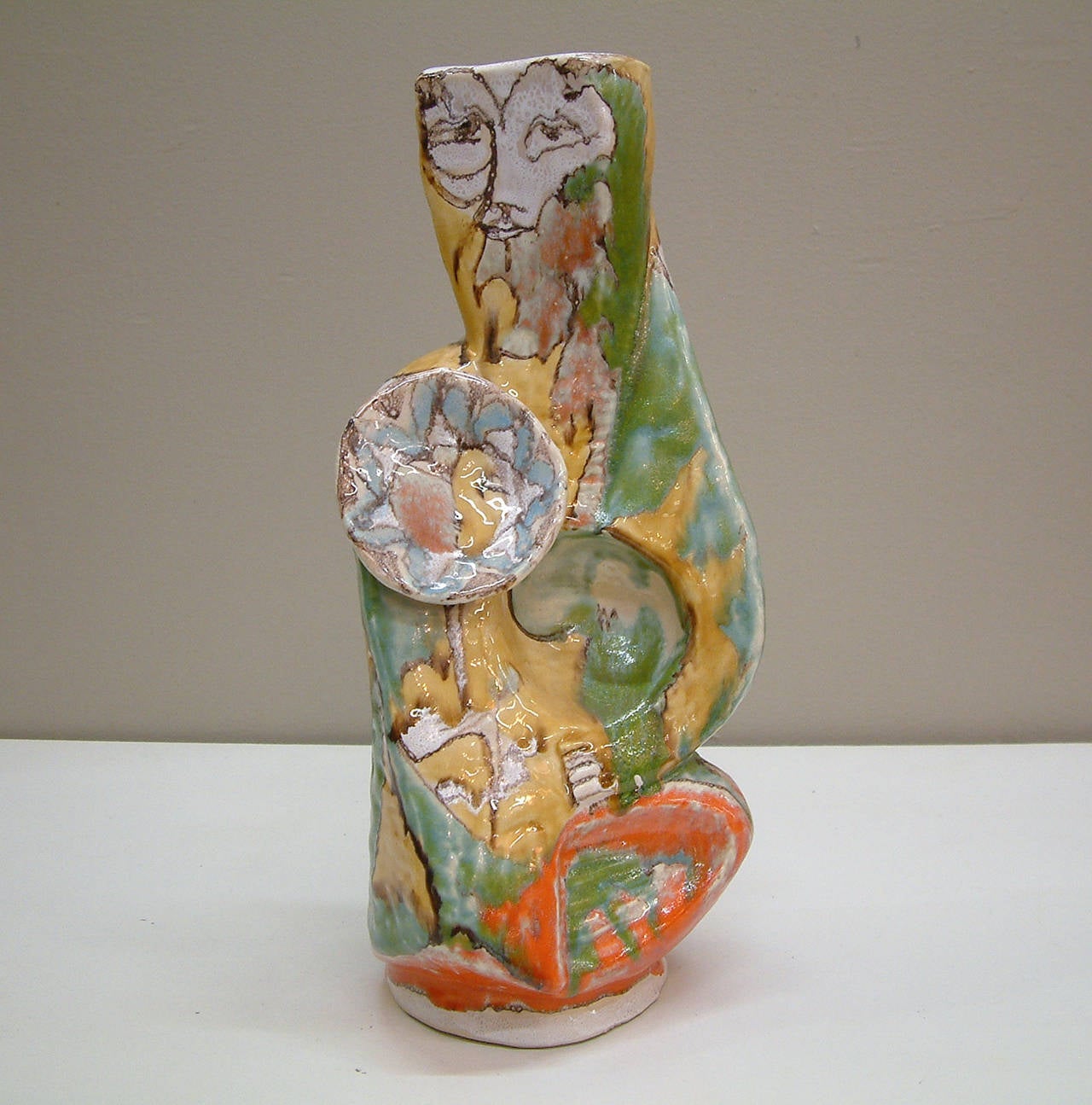 Elio Schiavon Hi-Glaze Ceramic Vase, Italy, circa 1960 1
