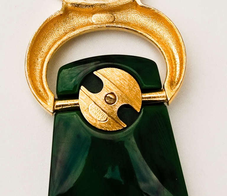 Acrylic Pendant Necklace by Lanvin Circa 1960