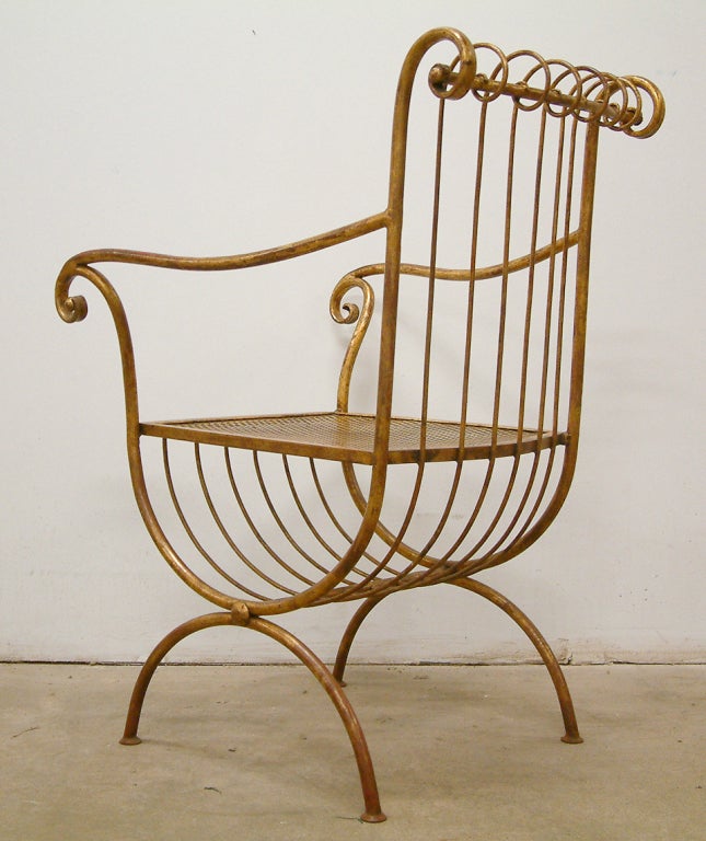 Mid-20th Century Italian Gilt Metal Chair