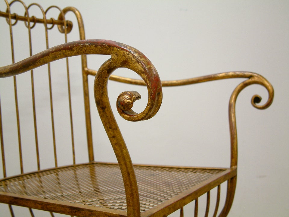 Italian Gilt Metal Chair 3