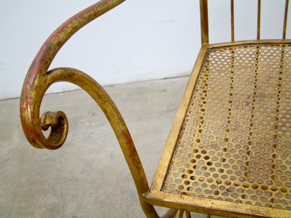 Italian Gilt Metal Chair 5