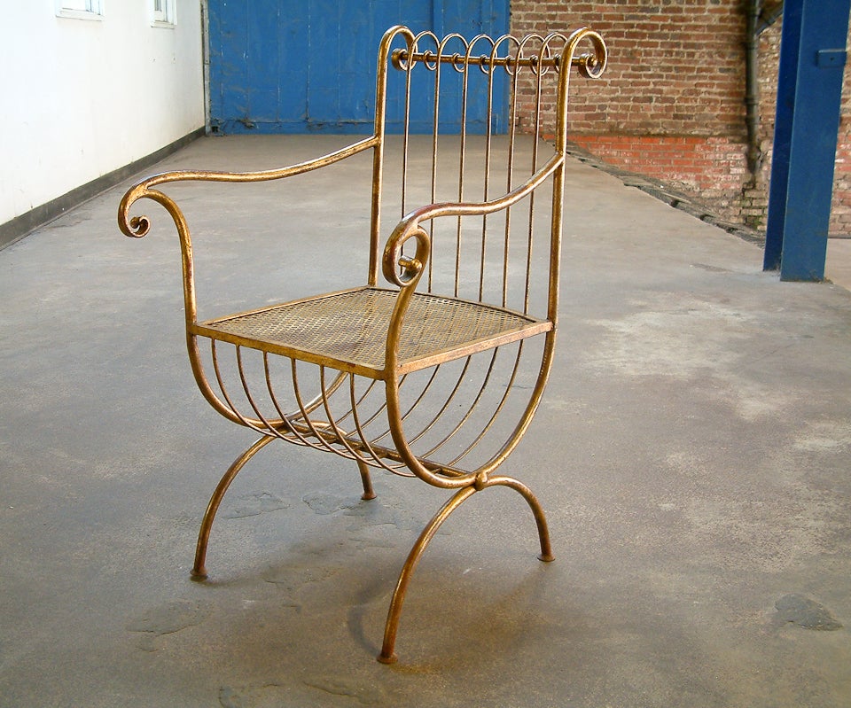 Italian Gilt Metal Chair 6