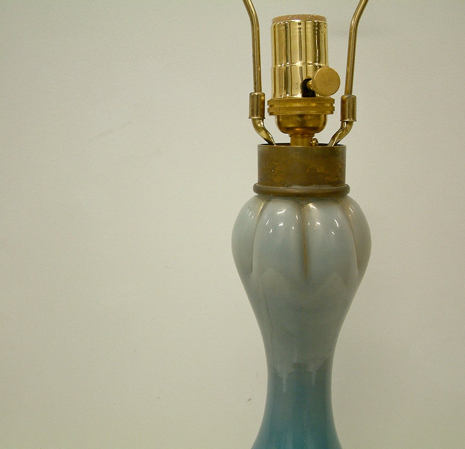 Seguso Murano Glass Table Lamp In Excellent Condition For Sale In Richmond, VA