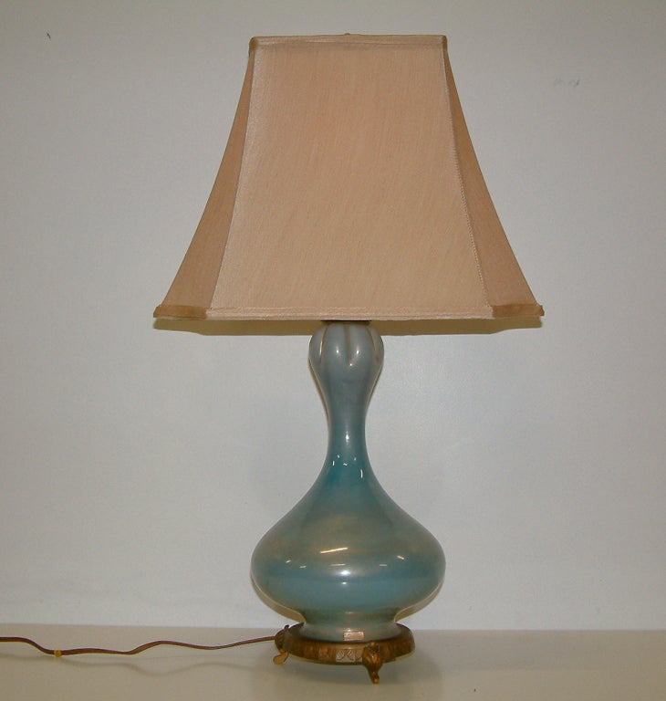 Seguso Murano Glass Table Lamp For Sale 1