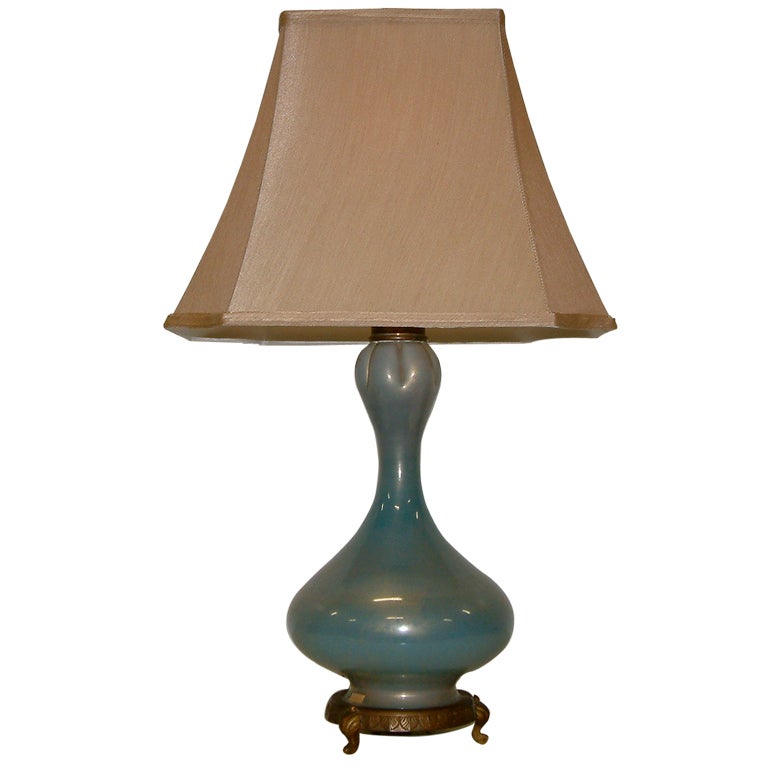 Seguso Murano Glass Table Lamp For Sale
