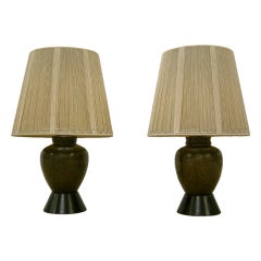 Vintage Pair of Asian Style Art Deco Lamps