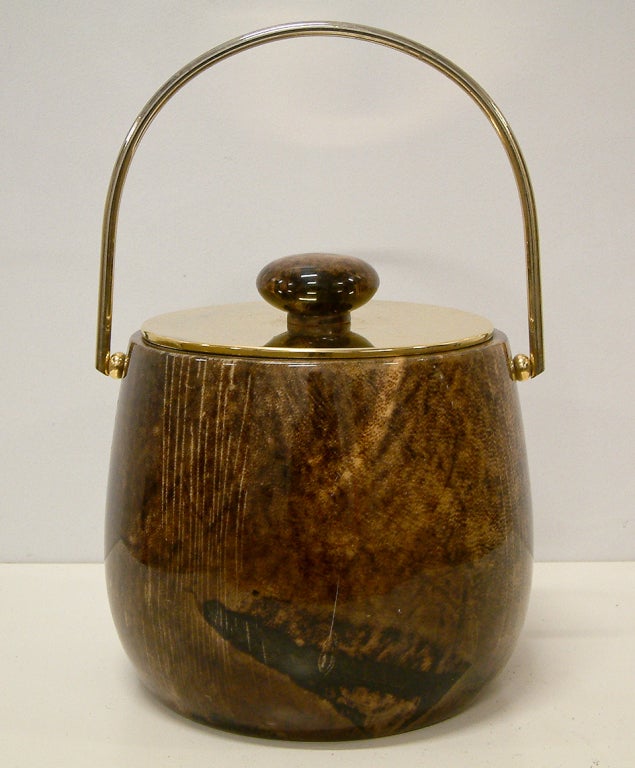 Aldo Tura Goatskin Ice Bucket