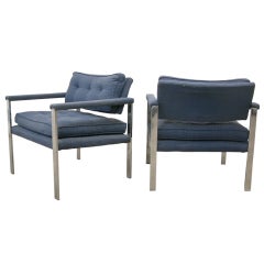 Pair of Milo Baughman Lounge Chairs
