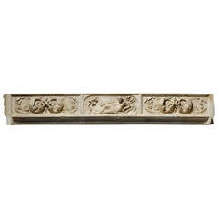 French Renaissance style marble fireplace lintel - 19th Century