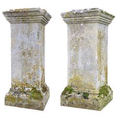 Antique Pair of stone pedestals - Early 18th Century.