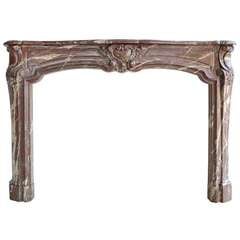 French Louis XV Period Marble Fireplace - 18th Century