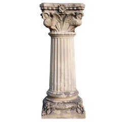 Neo-Gothic style carved stone pedestal