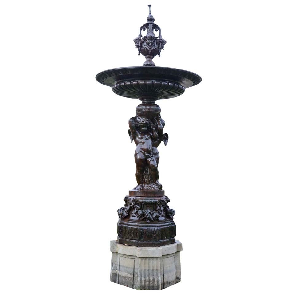 Cast Iron Fountain Center Piece, Late 19th Century # E6399 For Sale