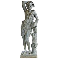 Bacchus Cast Iron Statue, Late 19th Century, Ducel's Foundry in Paris