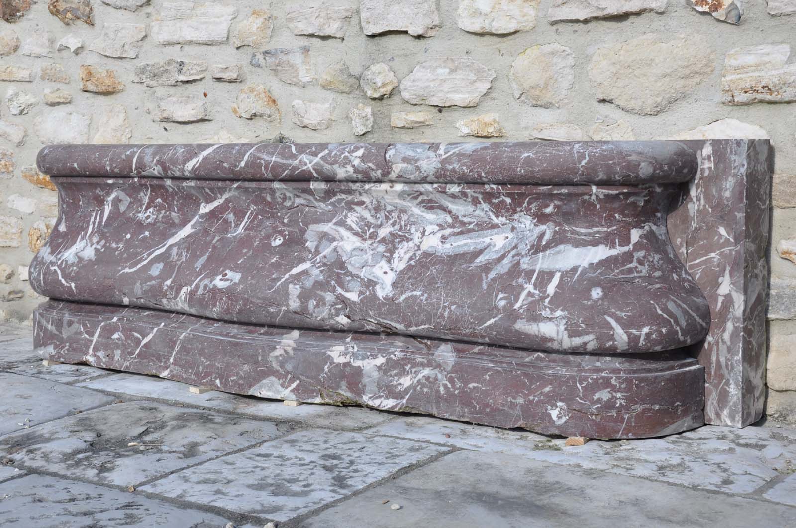A French Louis the 14th style red marble basin dated 19th century.
