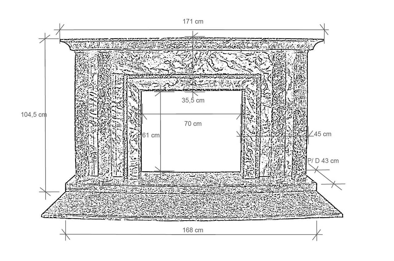 French Art Déco marble fireplace 4