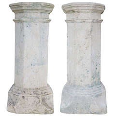 Pair of Stone Pedestals, 17th Century
