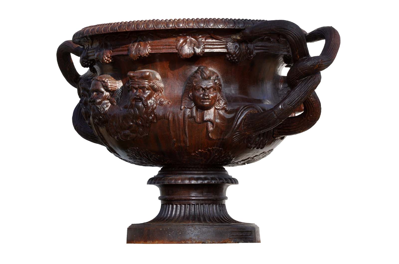 Cast iron copy of the Warwick Vase