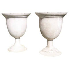 Pair of Cast Iron Vases, Late 19th Century