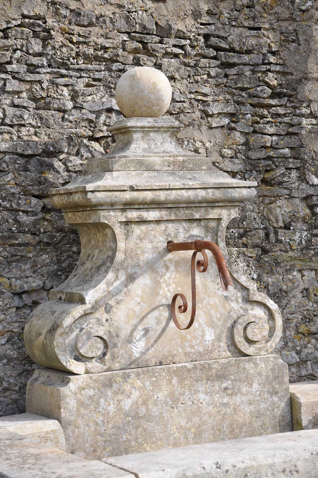 French Stone Fountain, 19th Century