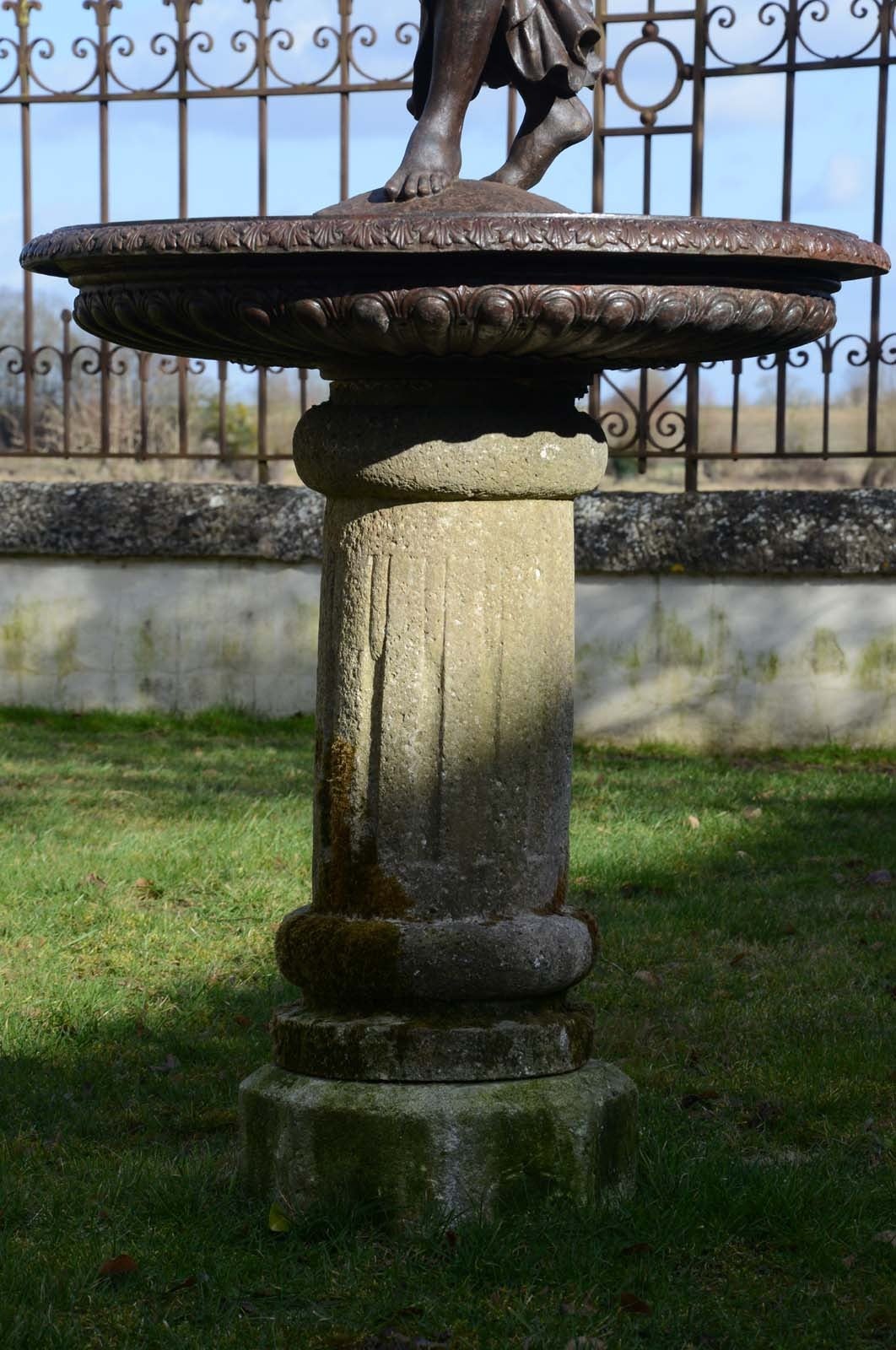 Cast Iron and Stone Fountain, 19th Century For Sale 3