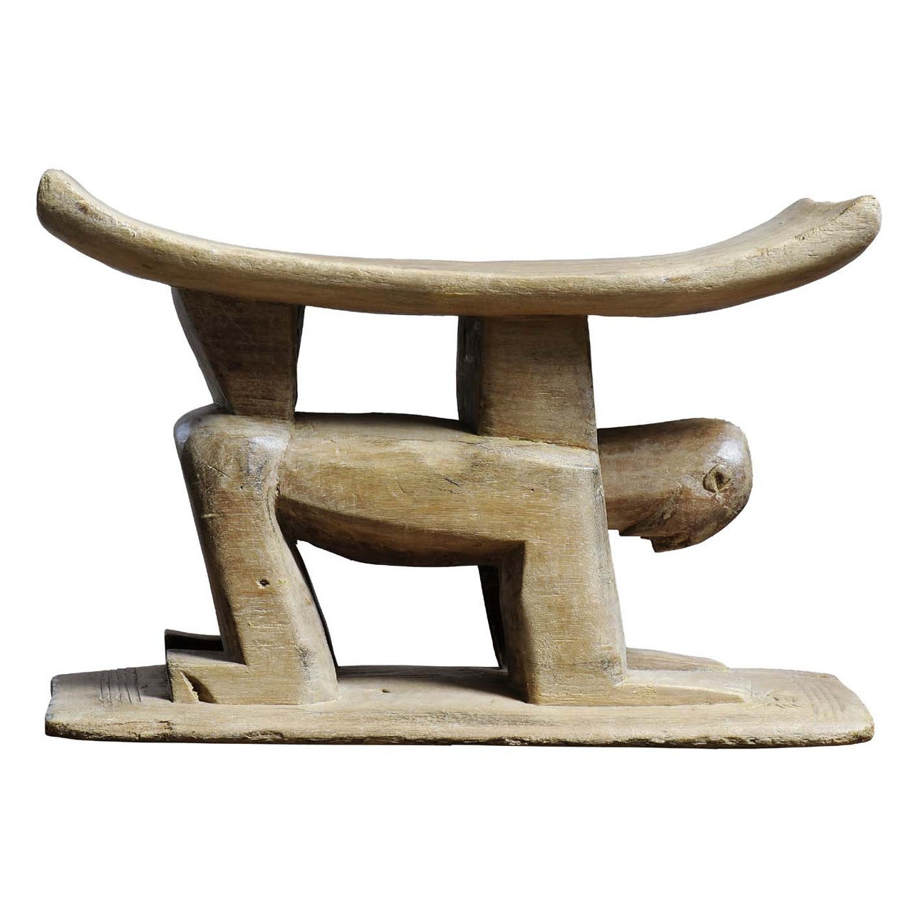 Carved Wood Chair, Ghana, circa 1900 For Sale