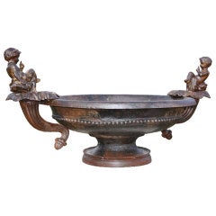 Cast iron vase dated 19th century