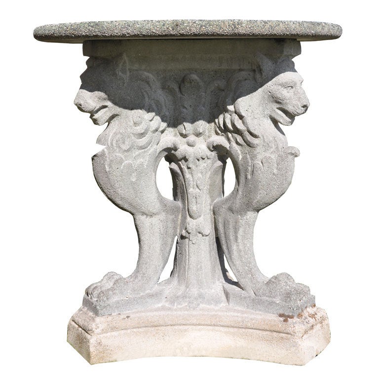 Roman Style Composite Stone Guéridon For Sale