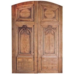 Antique France Louis XV Period Oakwood Townhouse Entrance Door