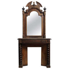 French Renaissance Style Wood Fireplace - Late 19th Century