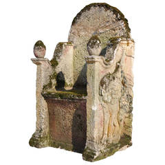 Carved Stone Throne, circa 17th Century 10