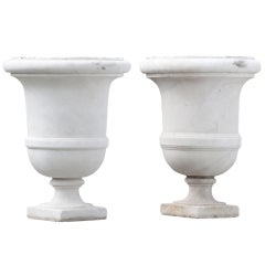 Pair of Medicis style marble vases