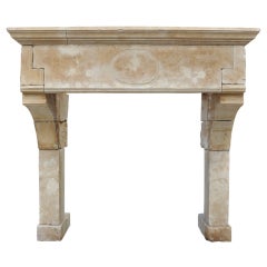 French Louis 13th period limestone fireplace - 17th century
