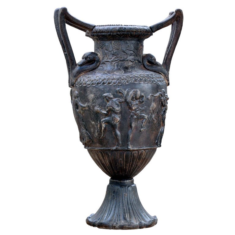 Cast Iron Vase For Sale