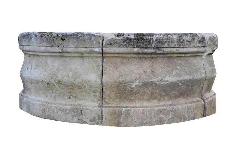 French Louis XIV Period Stone Well Curbstone, 17th Century