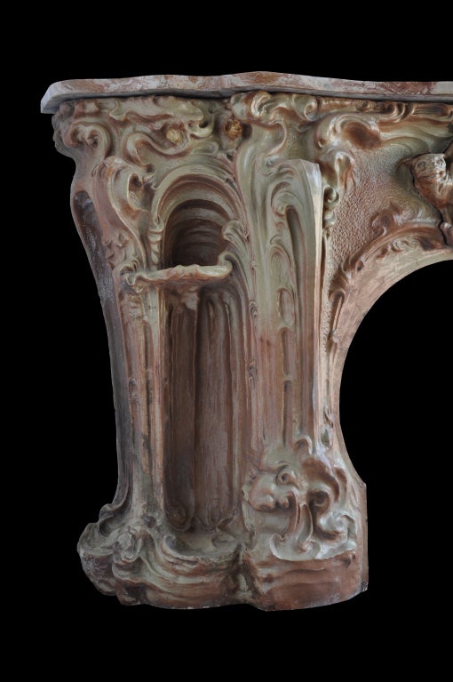 French Art Nouveau Period Stoneware Fireplace - Late 19th Century 3