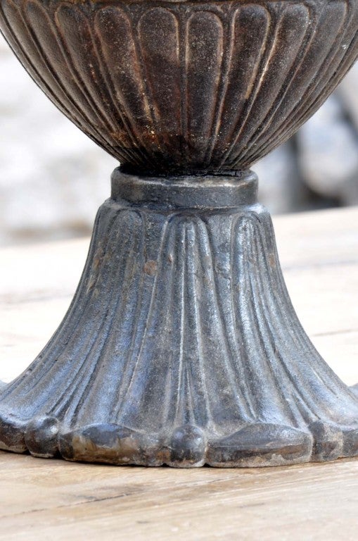 19th Century Cast Iron Vase For Sale