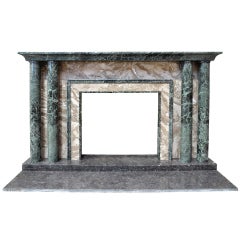 French Art Déco marble fireplace