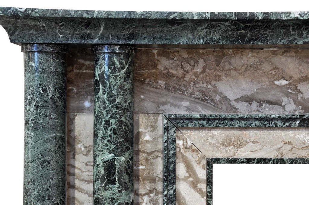 Mid-20th Century French Art Déco marble fireplace