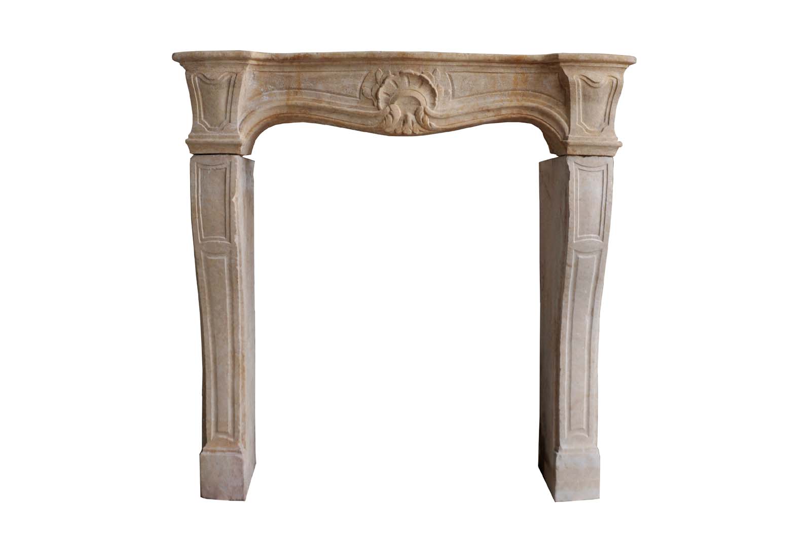 French Louis the 15th limestone fireplace - 18th century